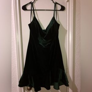 B.DARLIN green velvet dress